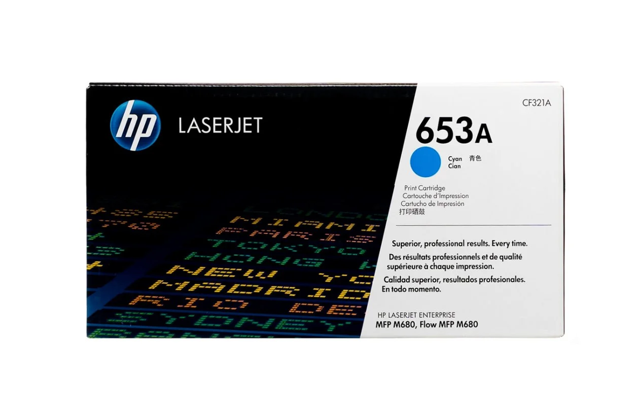 HP 653A (CF321A) Toner Cartridge, Cyan
