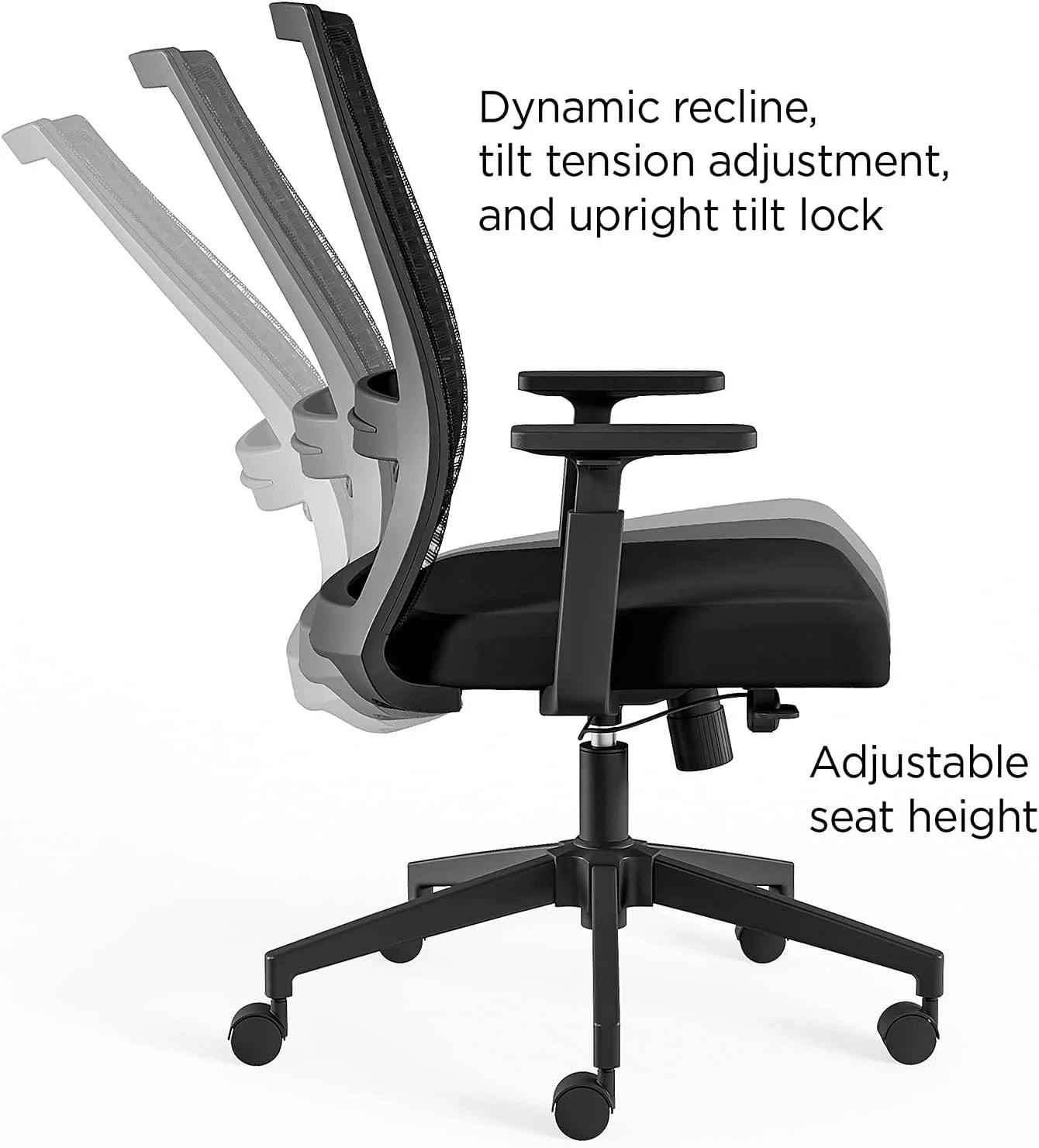 Prestige Marrett Fabric/Mesh Swivel Task Chair, Black, 2/Pack (Un53249-Ccvs)