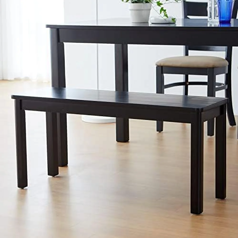 YZboomLife Cabin 37.4" Wooden Dining Bench/Small Modern Farmhouse Malaysian Oak Wood Bench (Natural)