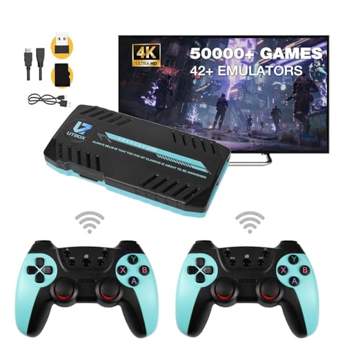 UTX 50000 Games in 1：Upgrades Retro Game Console Stick No Freeze Game Nostalgia Gaming Stick Dual 2.4G Wireless Controllers, Plug & Play TV Video Gaming Stick