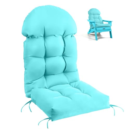 FUNBERRY Patio Chair Cushions Set of 4, Thicken Comfy Cushions for Rocker Non Slip Fade Shield Waterproof High Back with Ties