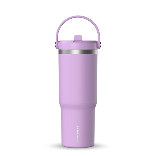 Hydrapeak Nomad 24 oz Tumbler with Handle and Straw Lid, Leakproof, Double Insulated, 24oz Cup Stainless Steel (Blush)