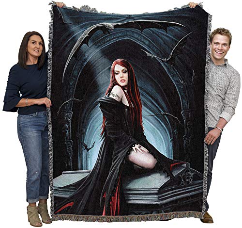 Pure Country Weavers Summon The Reaper Woven Blanket by Anne Stokes - Fantasy Gift Cotton Tapestry Throw - Made in The USA - 72