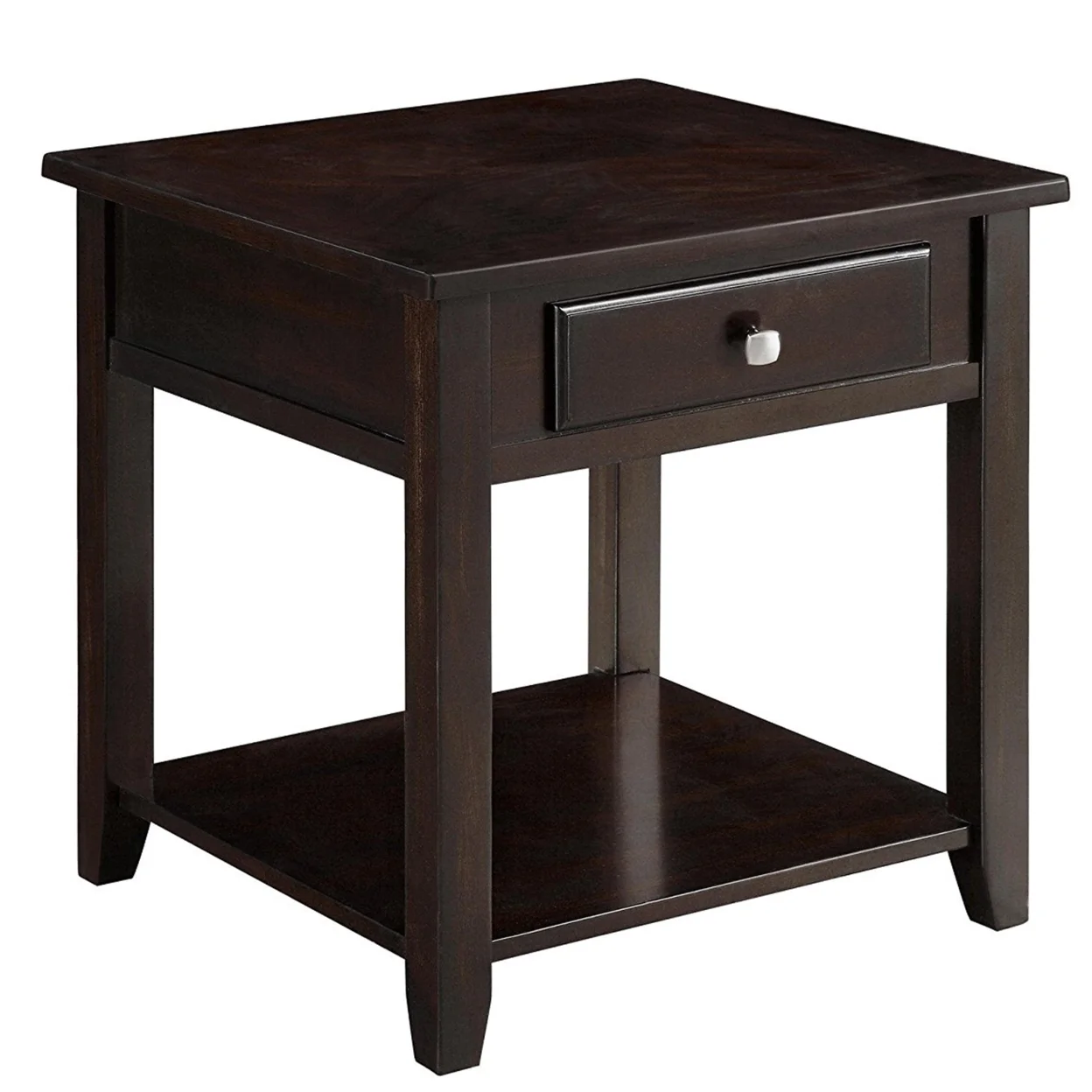 Bradford Square 1-shelf End Table Walnut