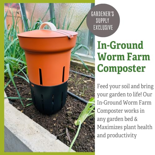 Gardener's Supply Company In-Ground Worm Farm Composter | Works in Any Garden Bed - Just Add Compost | 10.5