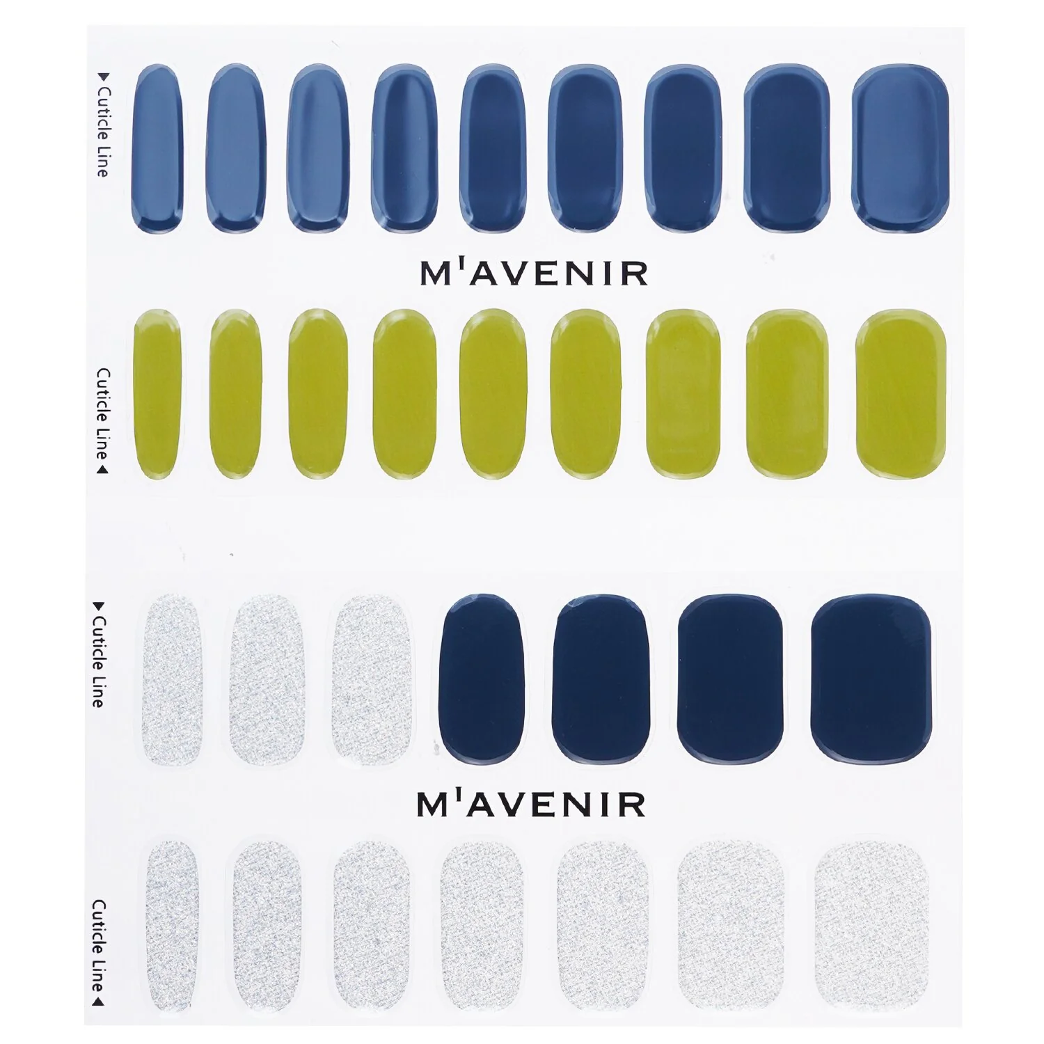 Mavenir Nail Sticker (Blue) - # Blue Leaf Nail  32pcs