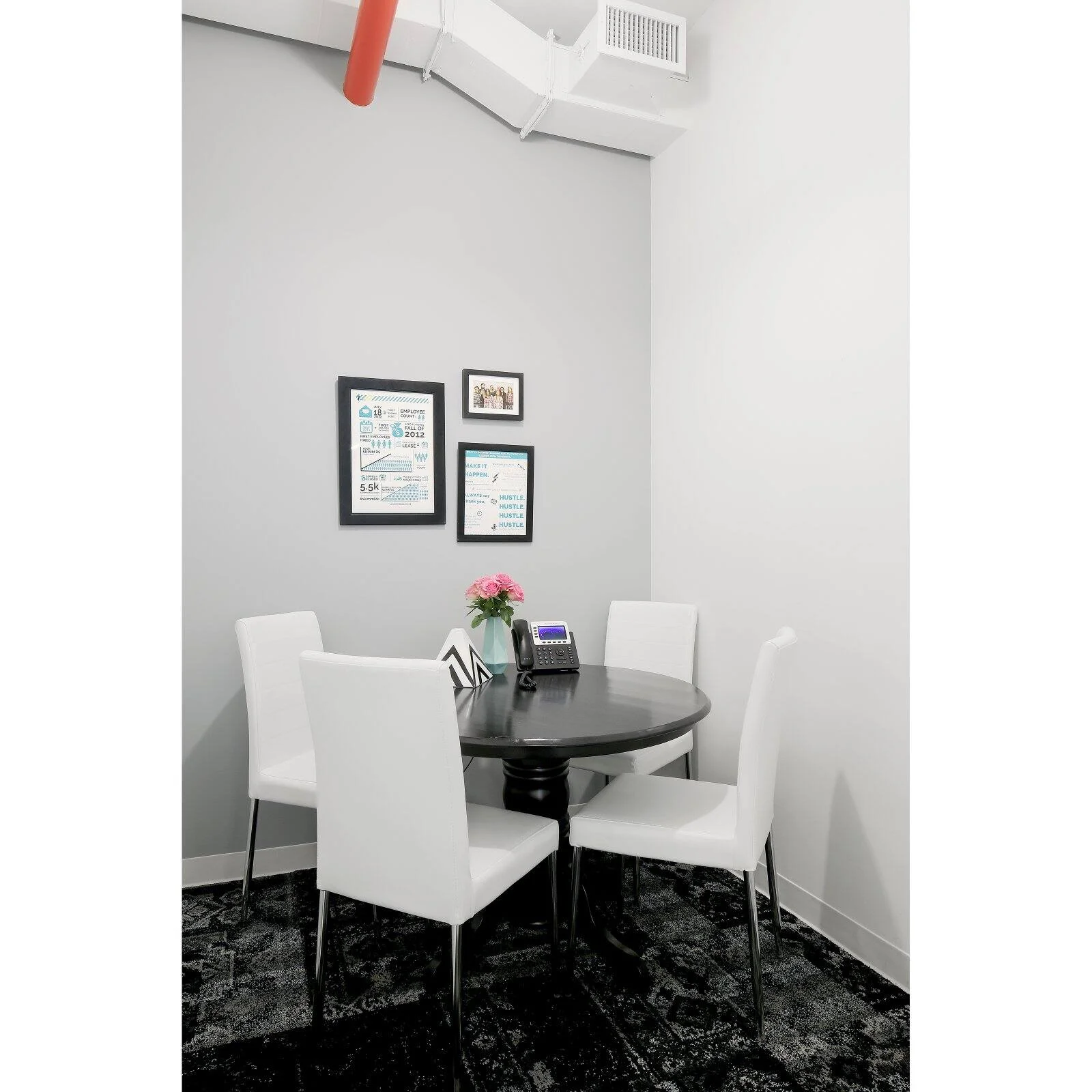 East West Furniture Shelton Round Wood Dining Table in Black/Cherry