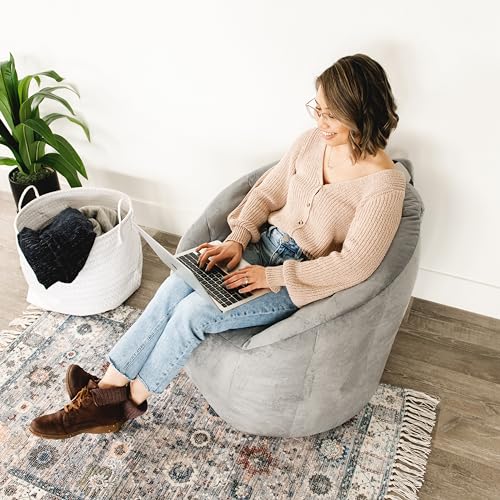 Big Joe Milano Lenox Denim Cobalt Beanbag Chair