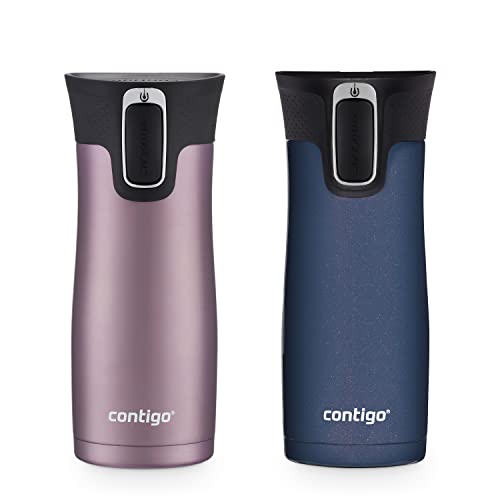 Contigo AUTOSEAL West Loop Vacuum-Insulated Stainless Steel Travel Mug with Easy-Clean Lid 20 oz Sake