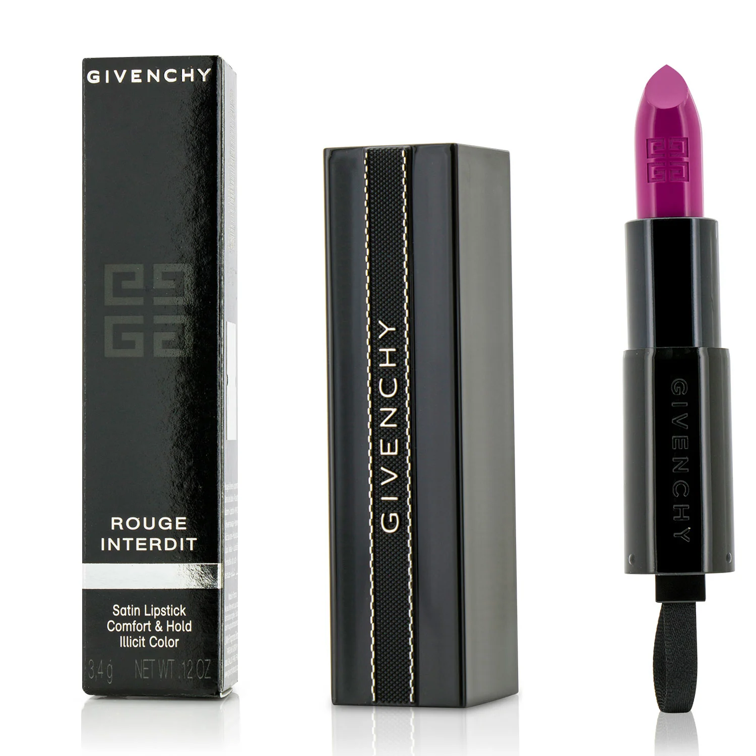 Givenchy Rouge Interdit Satin Lipstick - # 12 Rouge Insomnie  3.4g/0.12oz