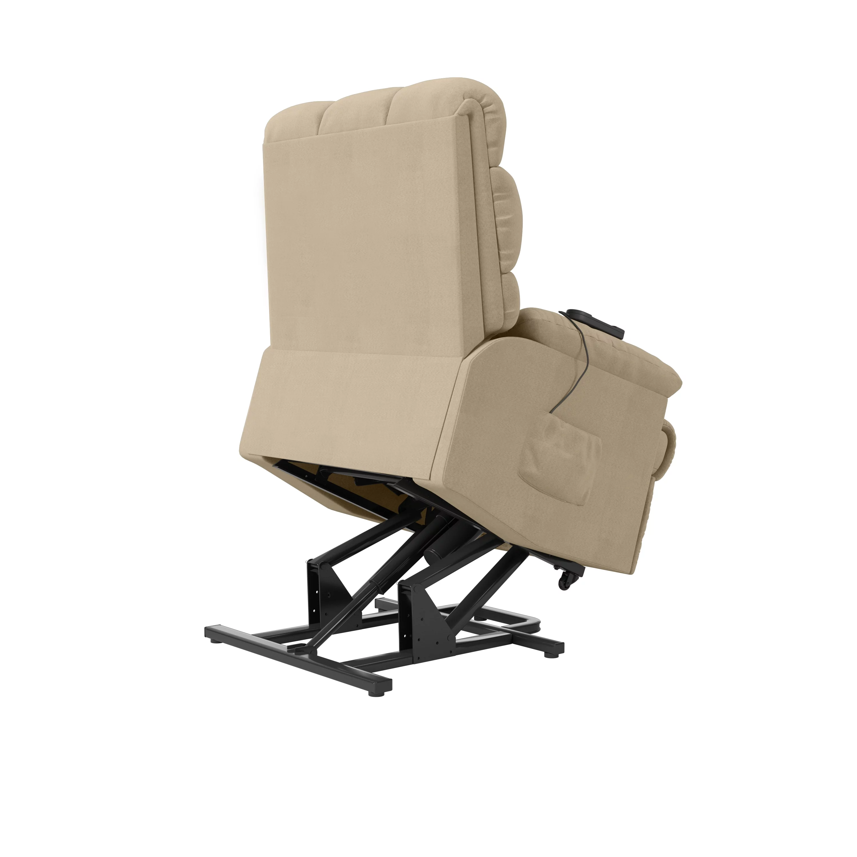 Homesvale Microfiber Khaki Wall Hugger Recliner with Power Lift