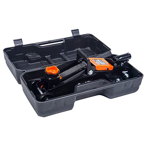 Pro-LifT F-2315PE Grey Hydraulic Trolley Jack Car Lift with Blow Molded Case-3000 LBS Capacity, 12 Inch, Black