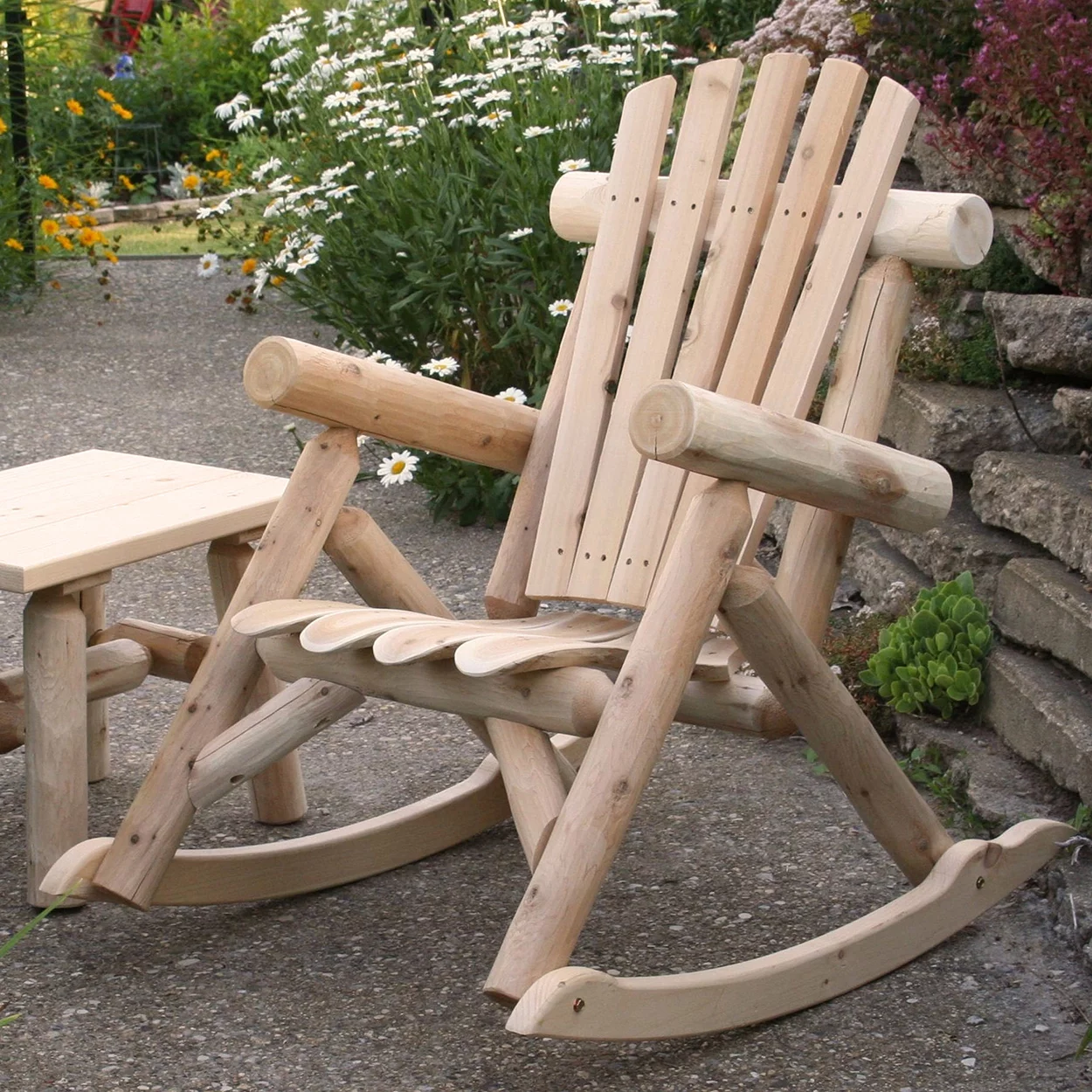 Lakeland Mills Classic Cedar Log Rocking Chair