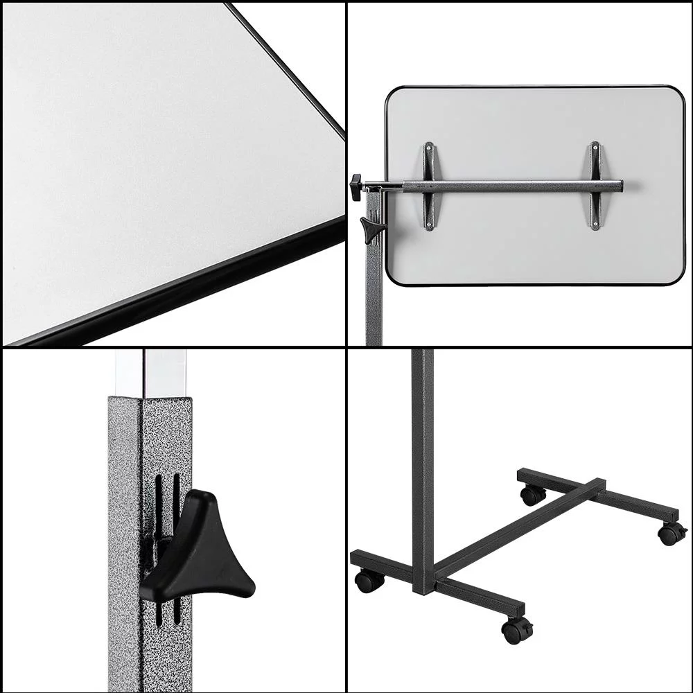 Ktaxon Adjustable Overbed Bedside Table with Wheels Gray