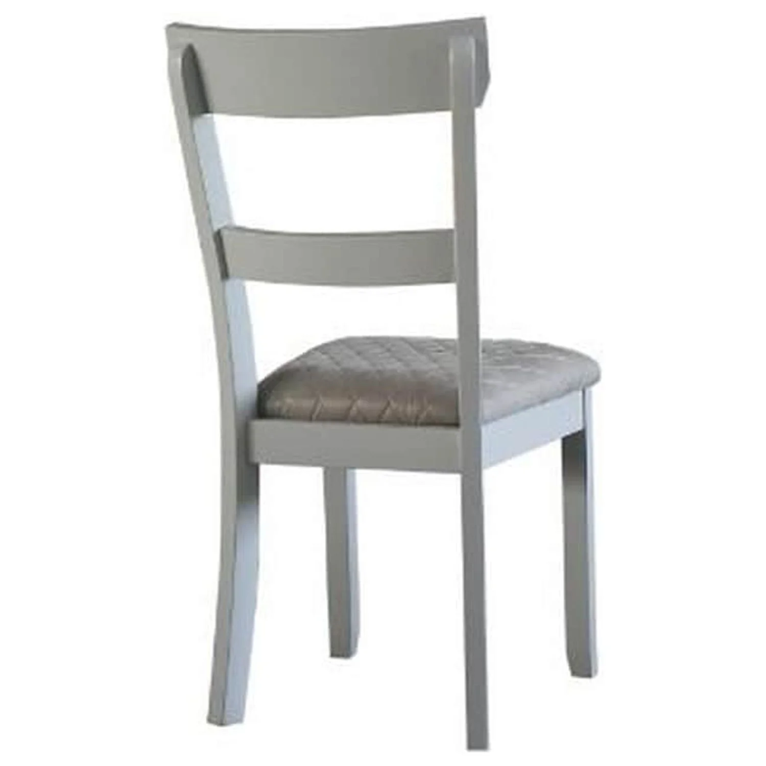 Side Chair with Fabric Seat and Open Back, Set of 2, Beige