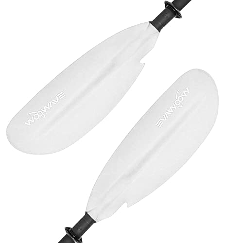 WOOWAVE Kayak Paddles Adjustable 91.3 inch/231cm Aluminum Shaft and Reinforced Fiberglass Blades,Lightweight Kayak Paddle for Kayaking Boating Oar with a Premium Paddle Leash