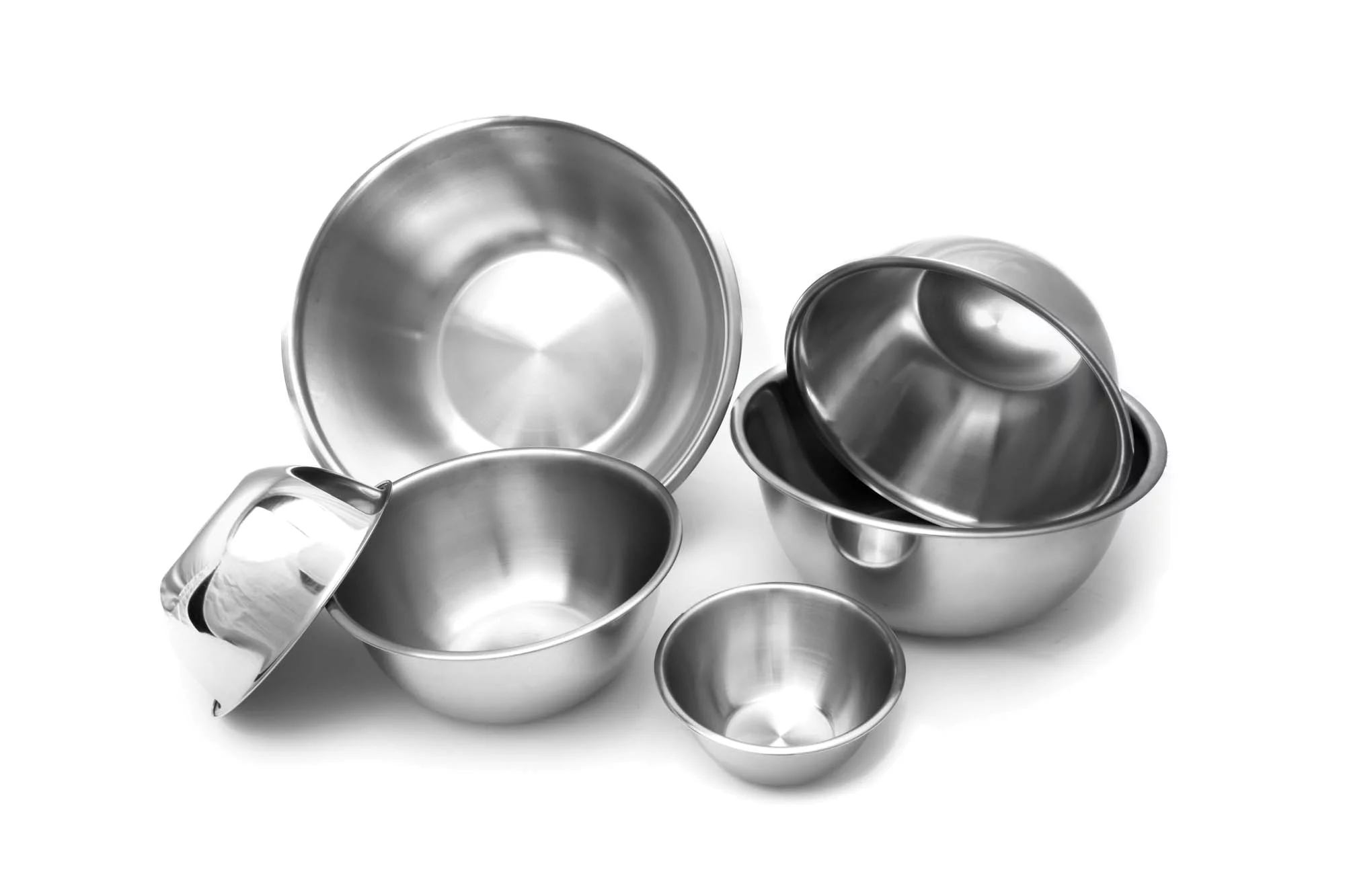 Fox Run 6-Piece Nesting Stainless Steel Polished Mirror Finish Mixing Bowls Set