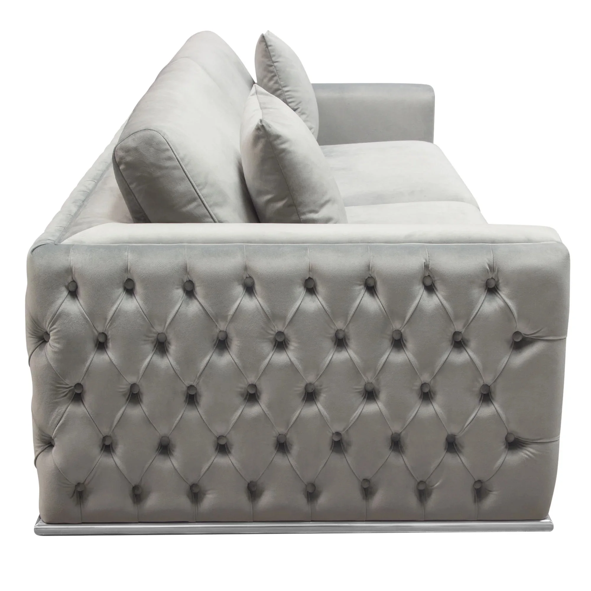 Envy Sofa in Platinum Gray Velvet by Diamond Sofa