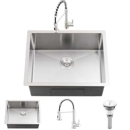25 Inch Drop In Utility Sink with Faucet, 25