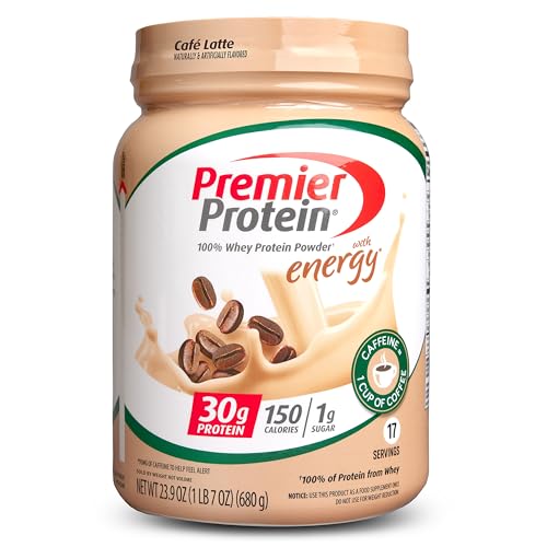 Premier Protein Powder, Vanilla Milkshake, 30g Protein, 1g Sugar, 100% Whey Protein, Keto Friendly, No Soy Ingredients, Gluten Free, 17 Servings, 23.3 Ounces