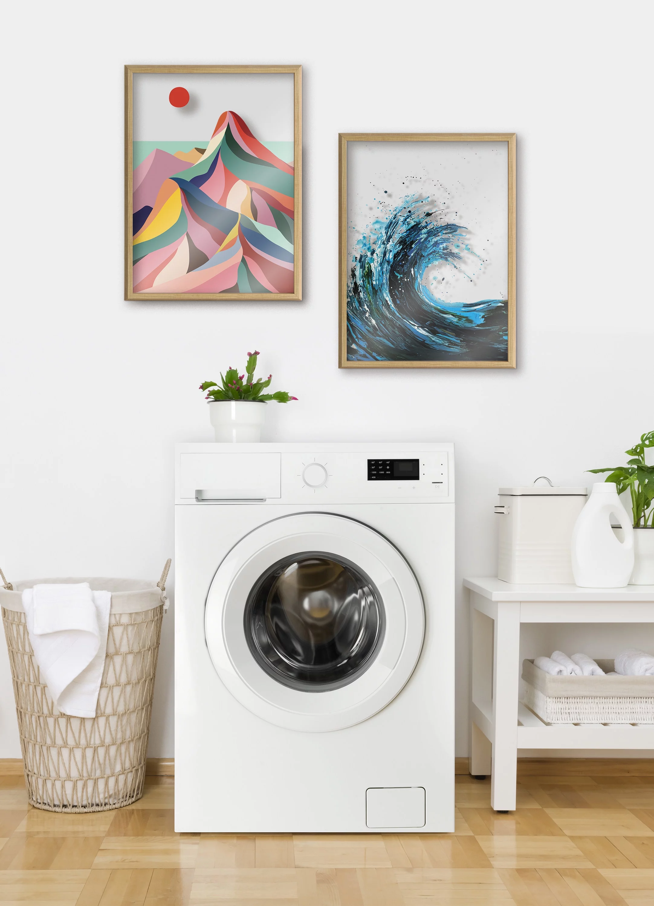 Blake MCM Mountains 18 in x 24 in Framed Painting Art Prints, by Kate and Laurel