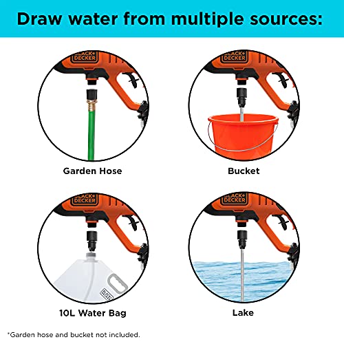 BLACK+DECKER 20V MAX Pressure Washer, 350 PSI (BCPW350C1)