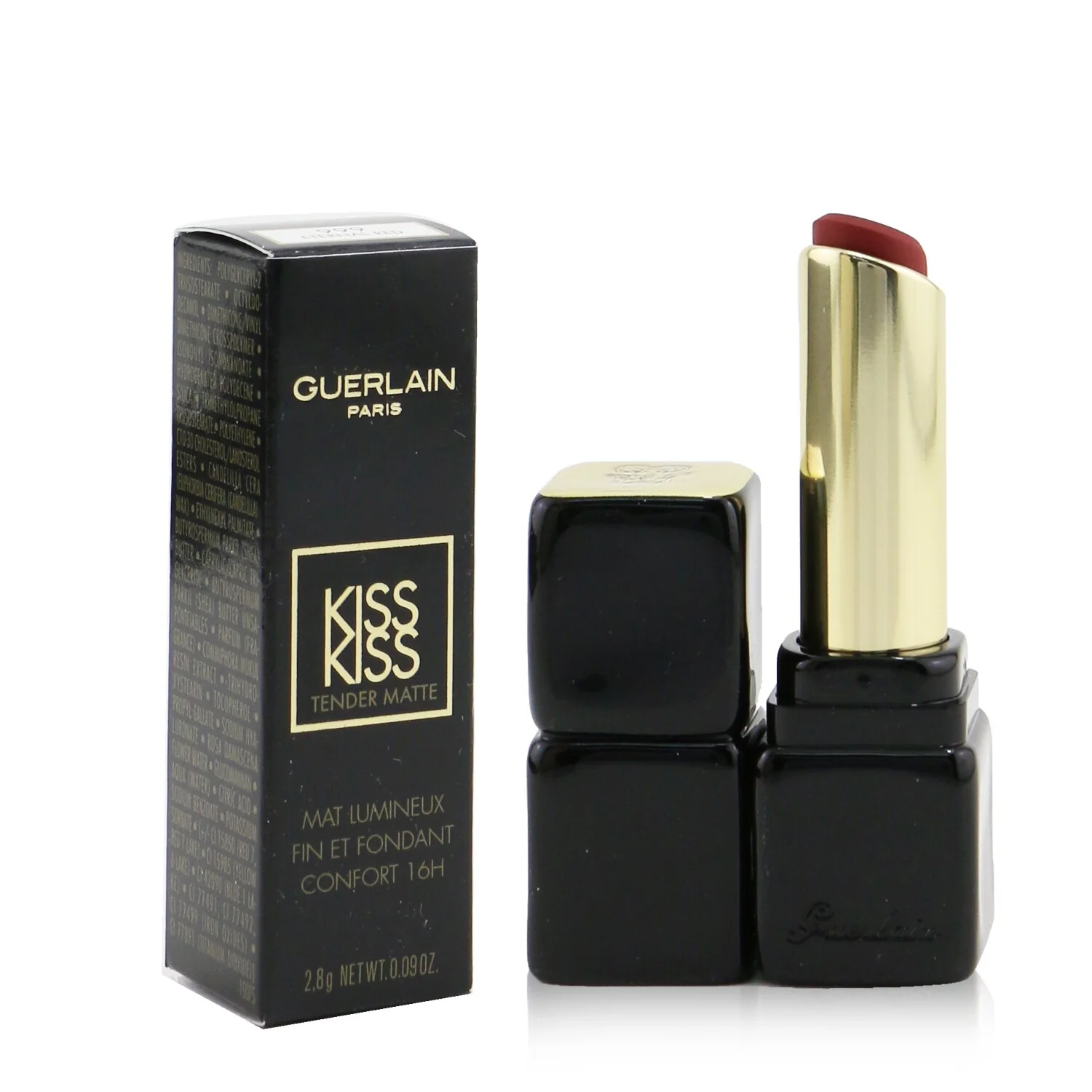 Guerlain Kisskiss Tender Matte Lipstick - # 999 Eternal Red  2.8g/0.09oz