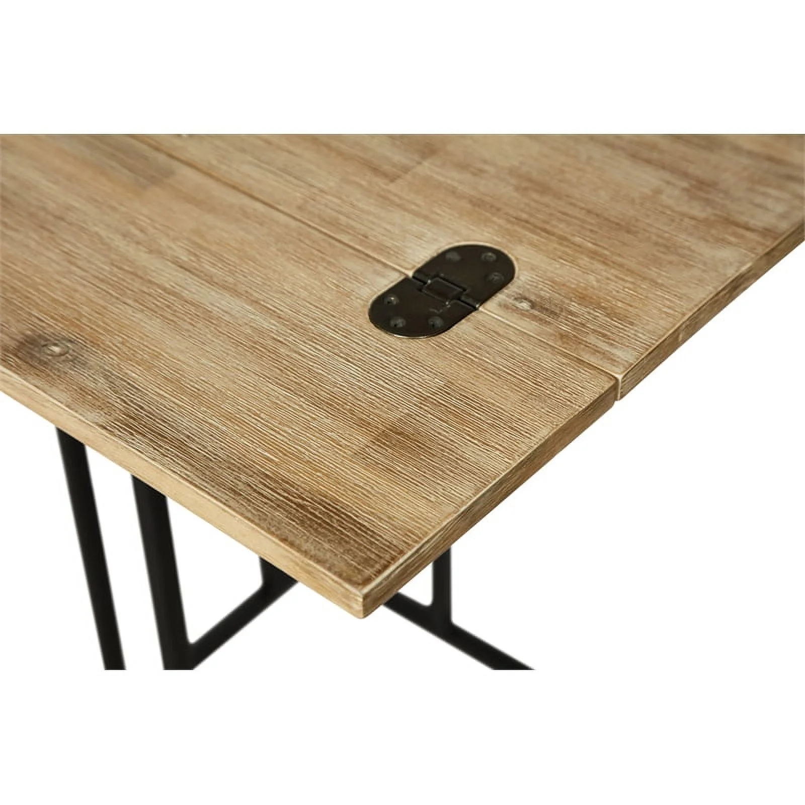 Serta Harton Rustic Expandable C Side Table Natural Brown