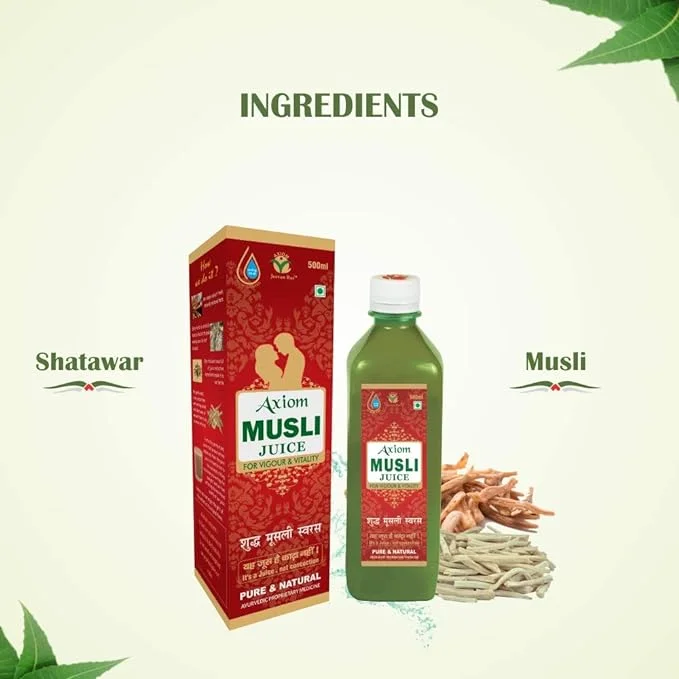 Musli Juice 500ml | Improves Power And Vitality | Useful In General Weakness | Health Tonic | Natural Herbal Product with WHO GLP, GMP, ISO Certification |