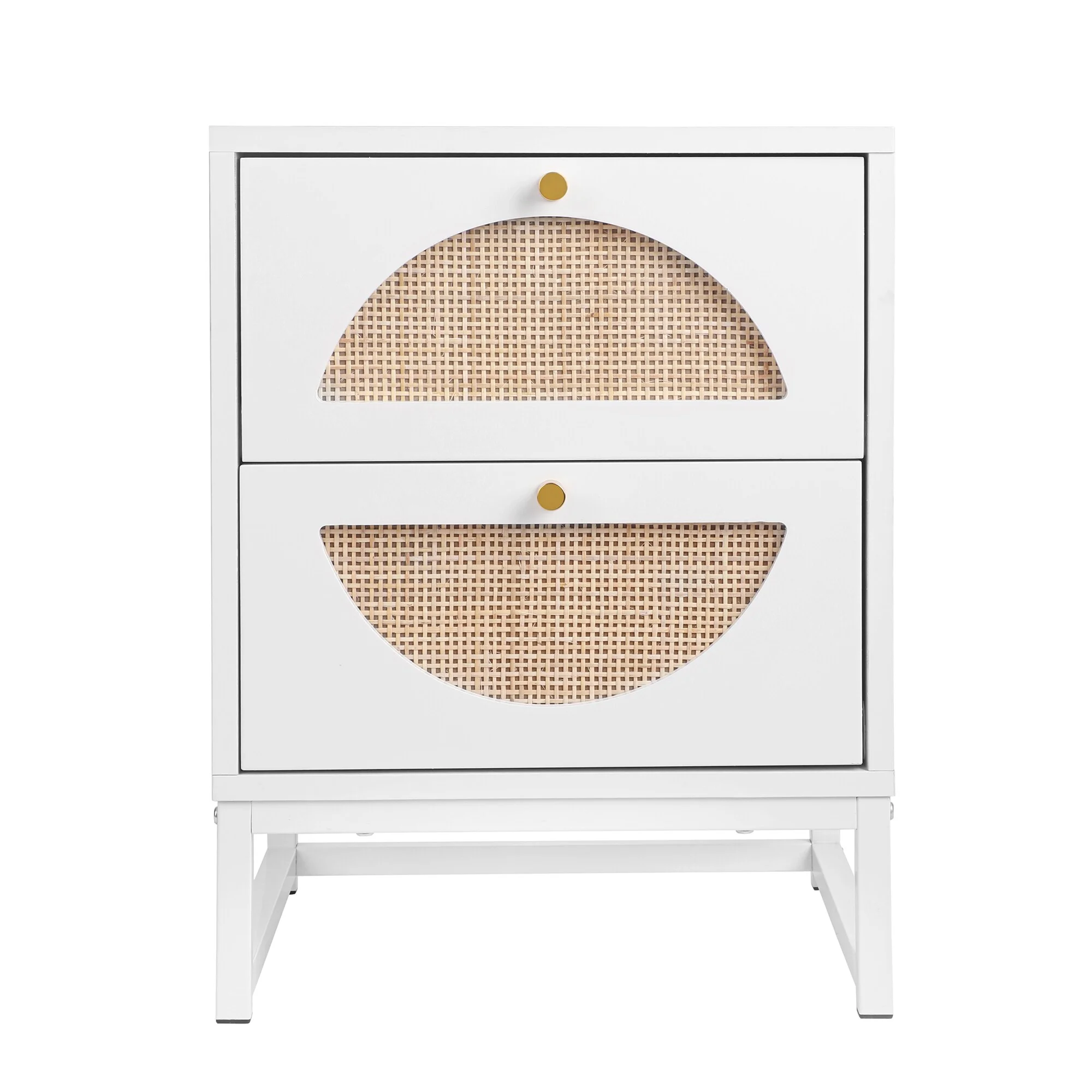 ANDEONLINE IN Nightstand Side Table Bedroom Storage End Table with Two Drawer