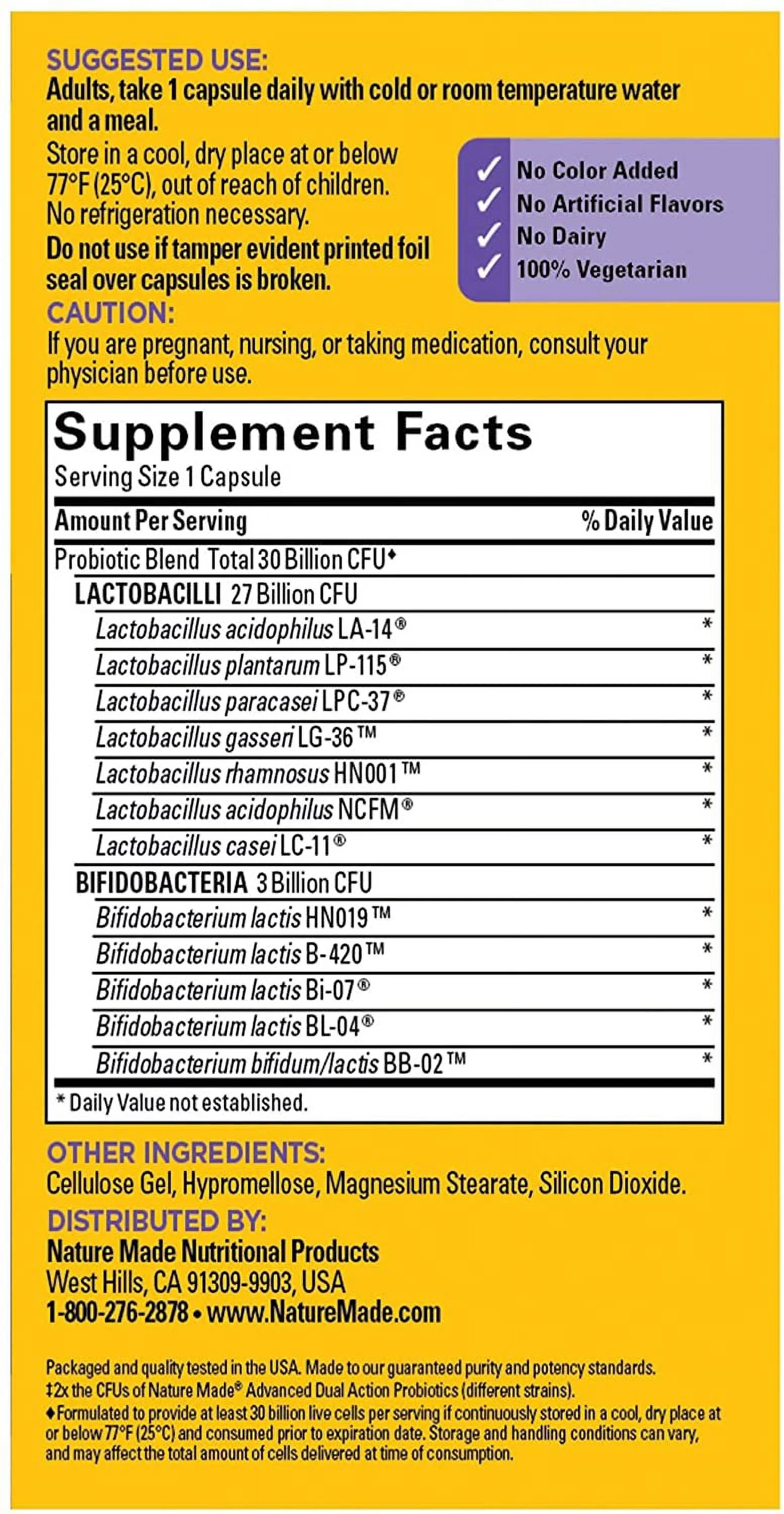 Nature Made Ultra Strength Probiotic Capsules, 2 25 Each - (Pack of 2)