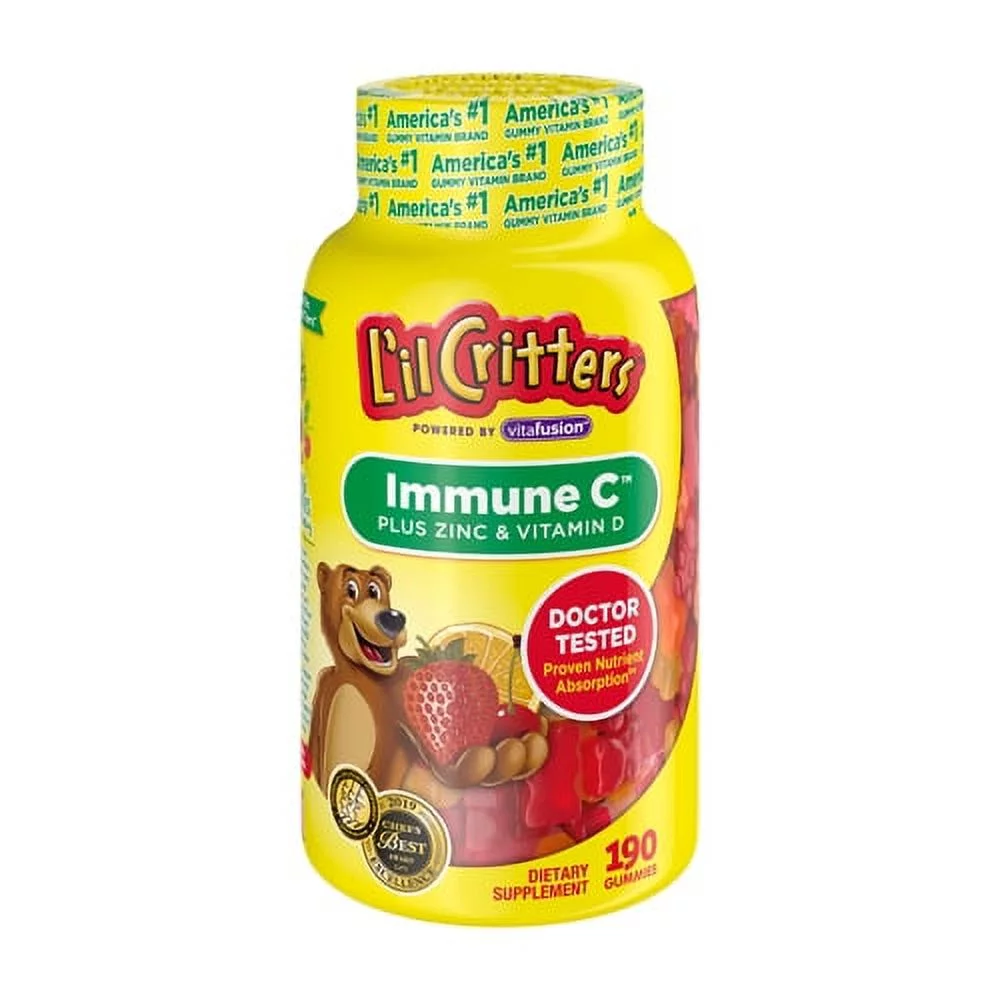 Lil Critters Immune C Plus Zinc Echinacea For Immune Support Gummies - 190 Ea, 6 Pack