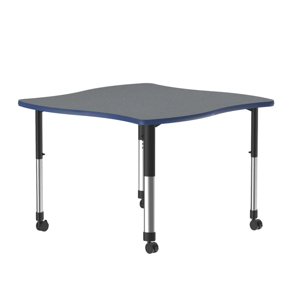 Correll Inc. Commercial Lamiante Top Collaborative Desk with Casters 42x42