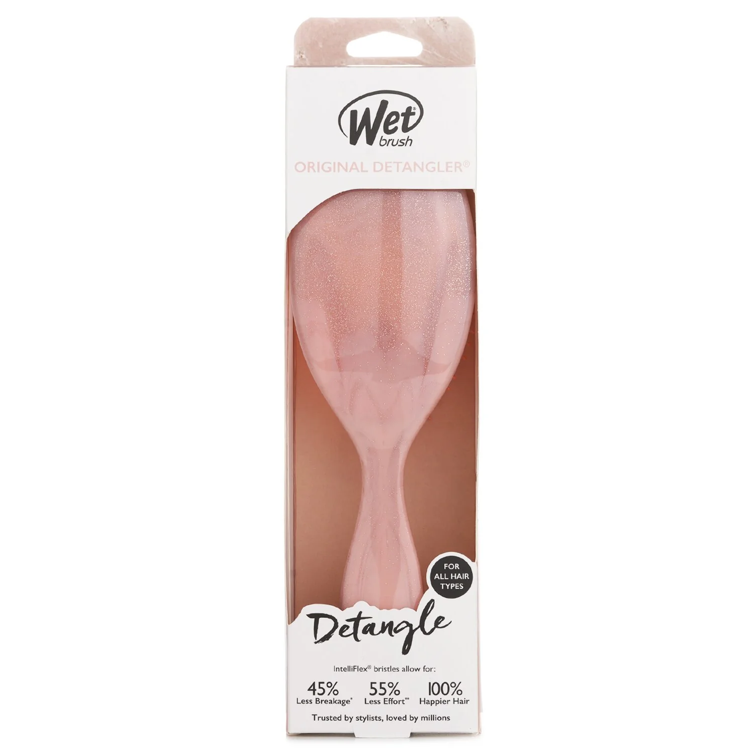 Wet Brush Original Detangler Glitter Waves Coral Hair Brush  1pc