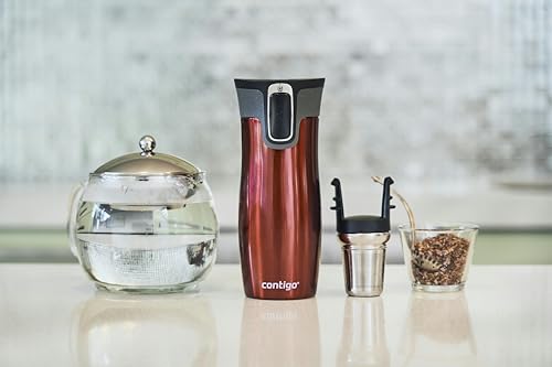Contigo West Loop Autoseal Travel Mug, Stainless Steel Thermal Mug, Vacuum Flask, Leakproof Tumbler, Coffee Mug with BPA-Free Easy-Clean Lid