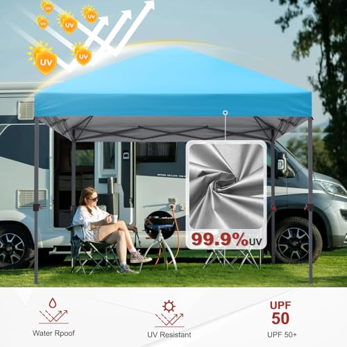 ABCCANOPY Pop Up Canopy - Outdoor Patio Portable Canopy Tent Heavy Duty for Backyard and Deck with 4 Sandbags(White, 10x10)