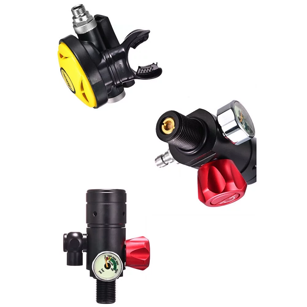 Mini Scuba Diving Case Kit 1.0L Oxygen Tank Pump Equipment Underwater Breath