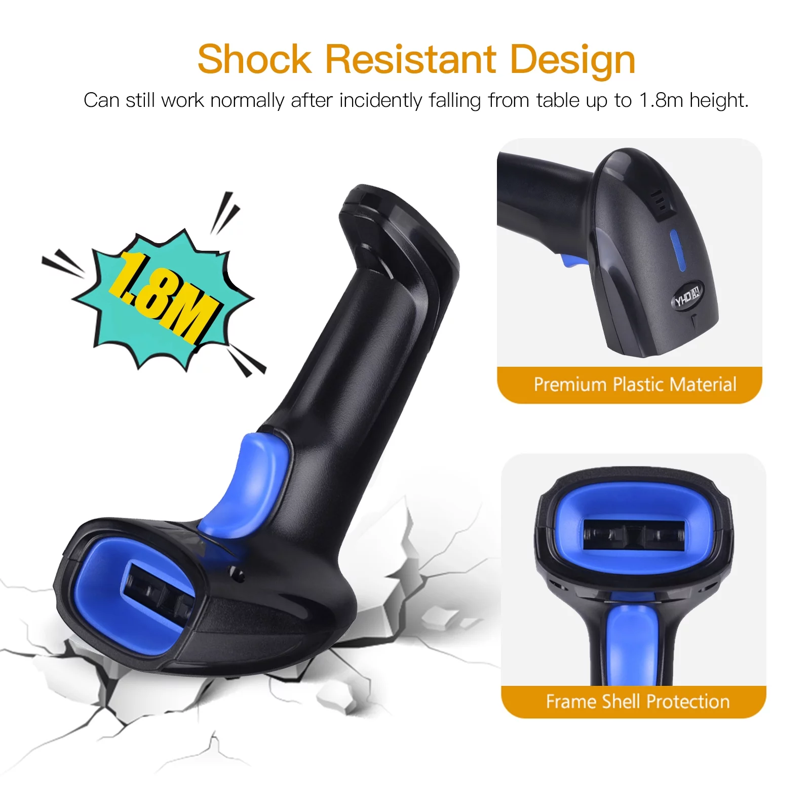 Carevas Barcode Scanner,Bar Code Scanner Computer Scanner Re able 1D Bar Code Scanner Handheld 1D USB Wired Scanner Wired Scanner Handheld 2-in-1 Wireless Scanner USB Receiver USB Laptop USB Cable