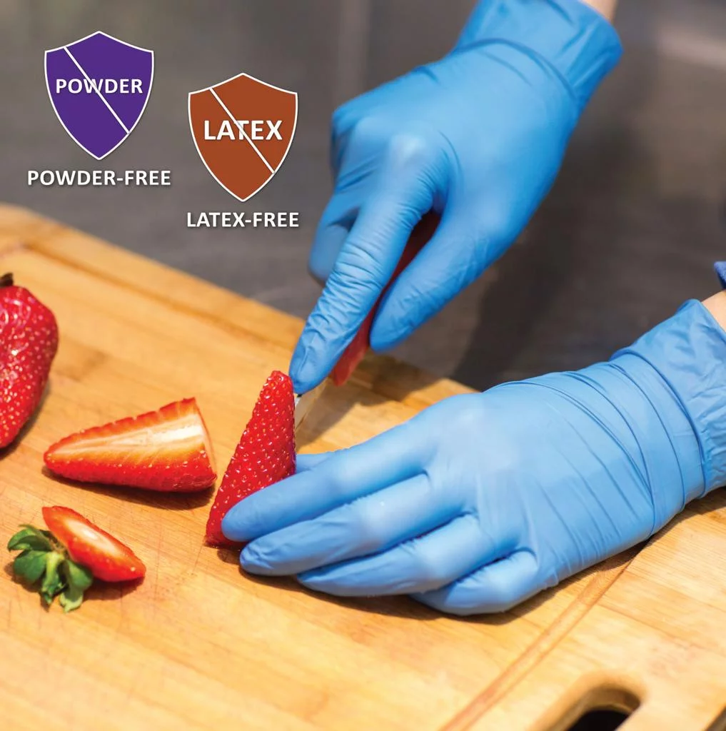 Nitrile-Vinyl Blend. Disposable Exam Gloves Latex Free Multi-Purpose Use and Medical Facilities,   Small,  1000/Case