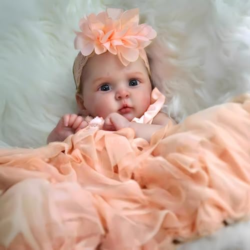 Realistic Reborn Baby Dolls-18 Inch Real Life Baby Dolls Girl Lifelike Baby Doll with Accessories for 3+ Years Old (Gray)