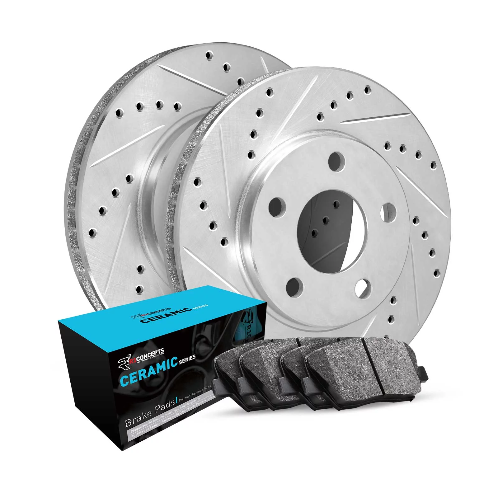 R1 Concepts Wgwn1 54151 R1 E Line Series Brake Rotor D/S Silver W/ Ceramic Fits select: 2006-2010 FORD EXPLORER