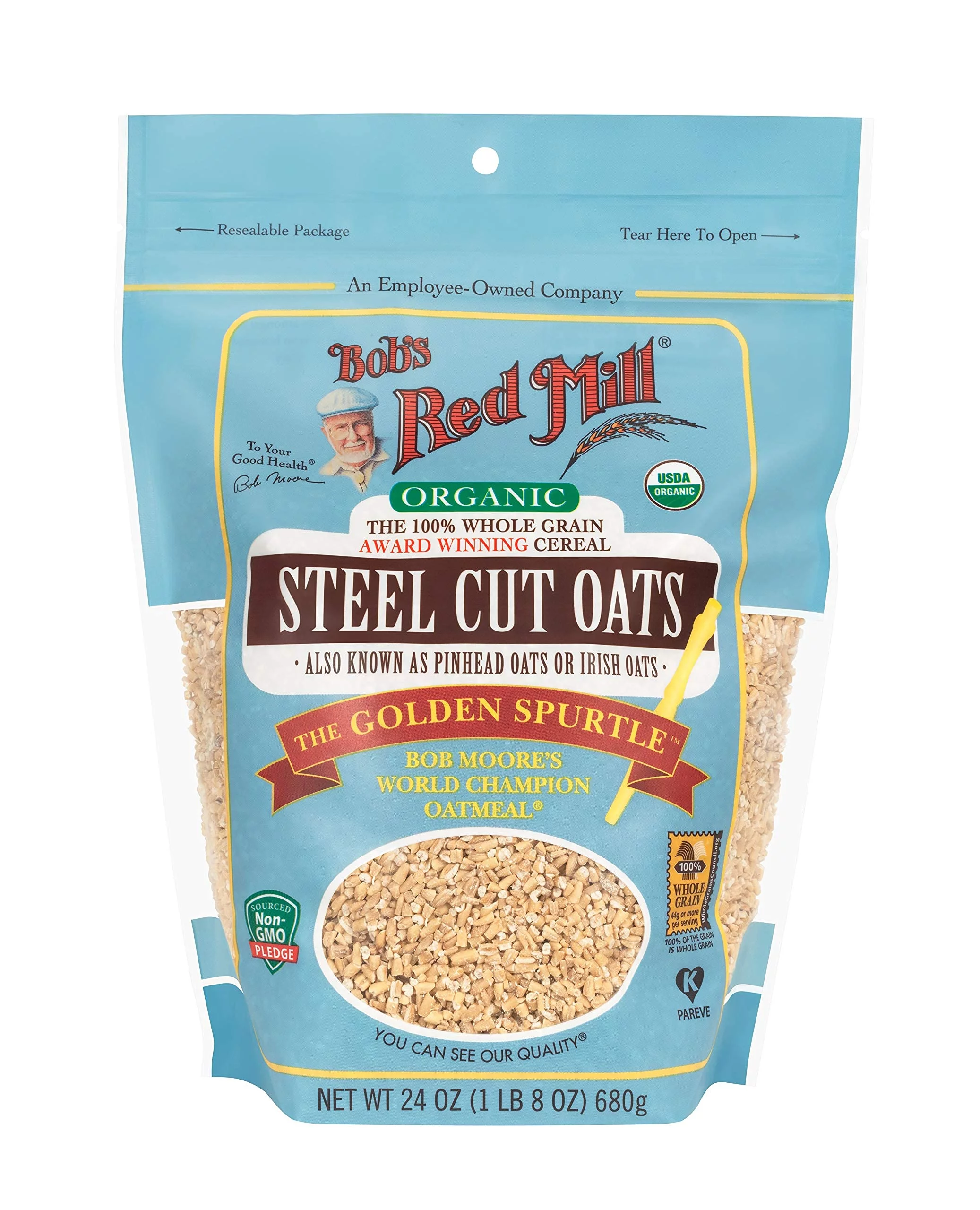 Deliciously Nutritious: Bob's Red Mill Organic Steel Cut Oats - 24 Oz - 2 Pk - Fuel Your Day with Wholesome Goodness!