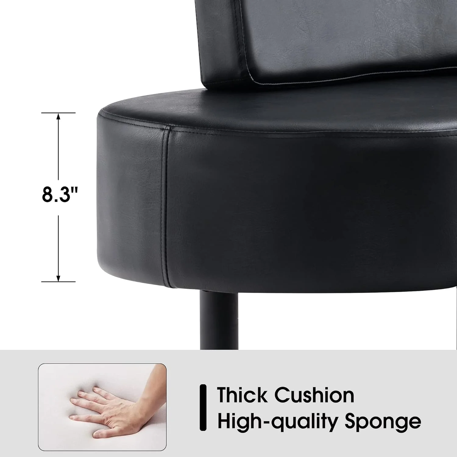 Waiting Room Chairs Reception Settee Bench, Leather Upholstered Dining Bench With Backrest, Office Salon Furniture W702 (Black)