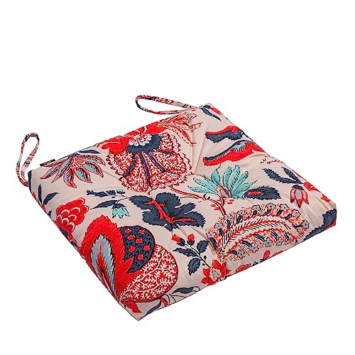 2-Pack Outdoor/Indoor Wicker Patio Seat Cushion Pad with Ties - Dining Chair Cushion, 17