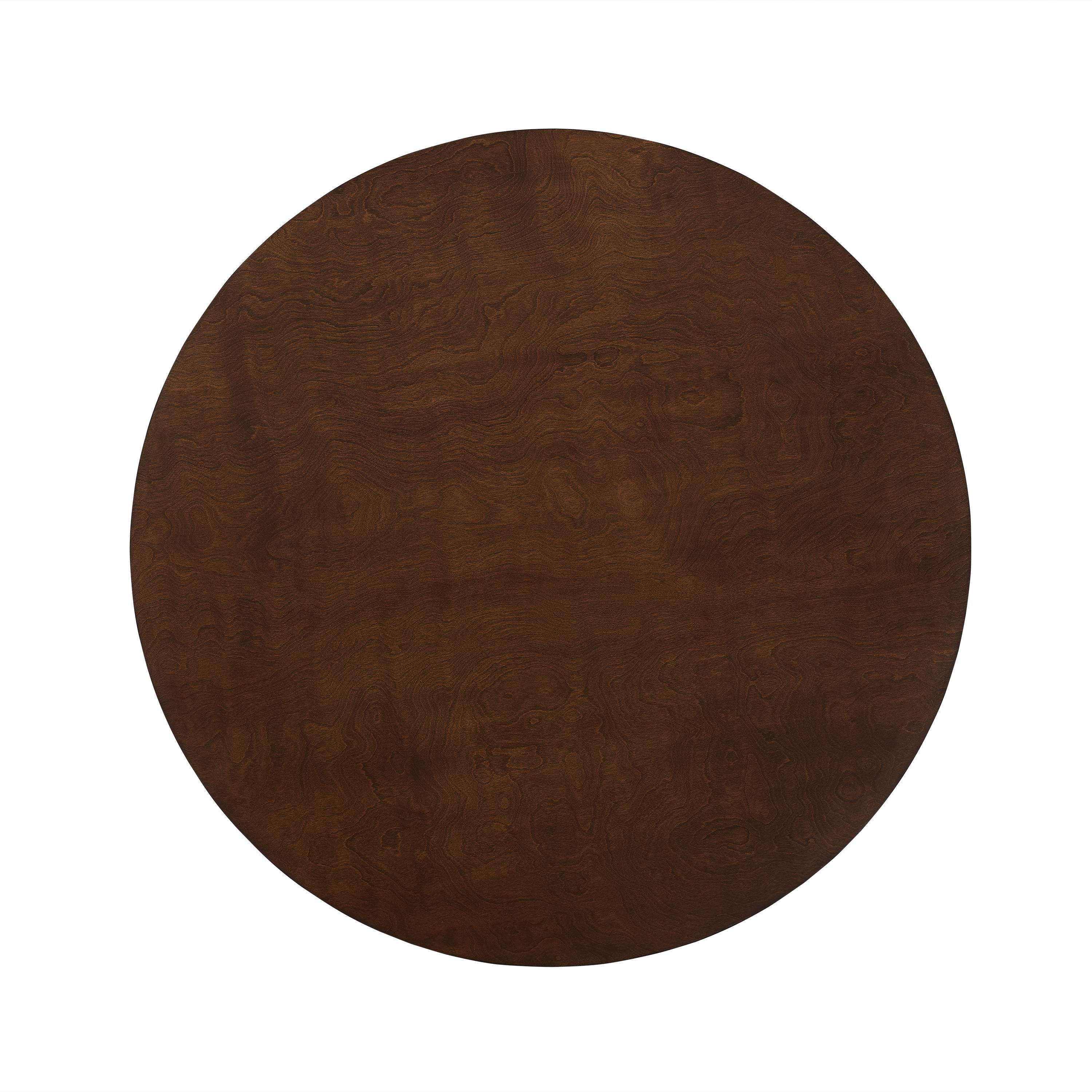 Crosley Furniture Landon Wood Round Dining Table in Mahogany