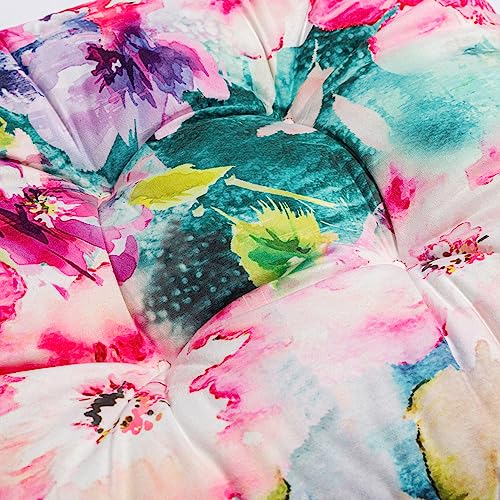 2-Pack Outdoor/Indoor Wicker Patio Seat Cushion Pad with Ties - Dining Chair Cushion, 17