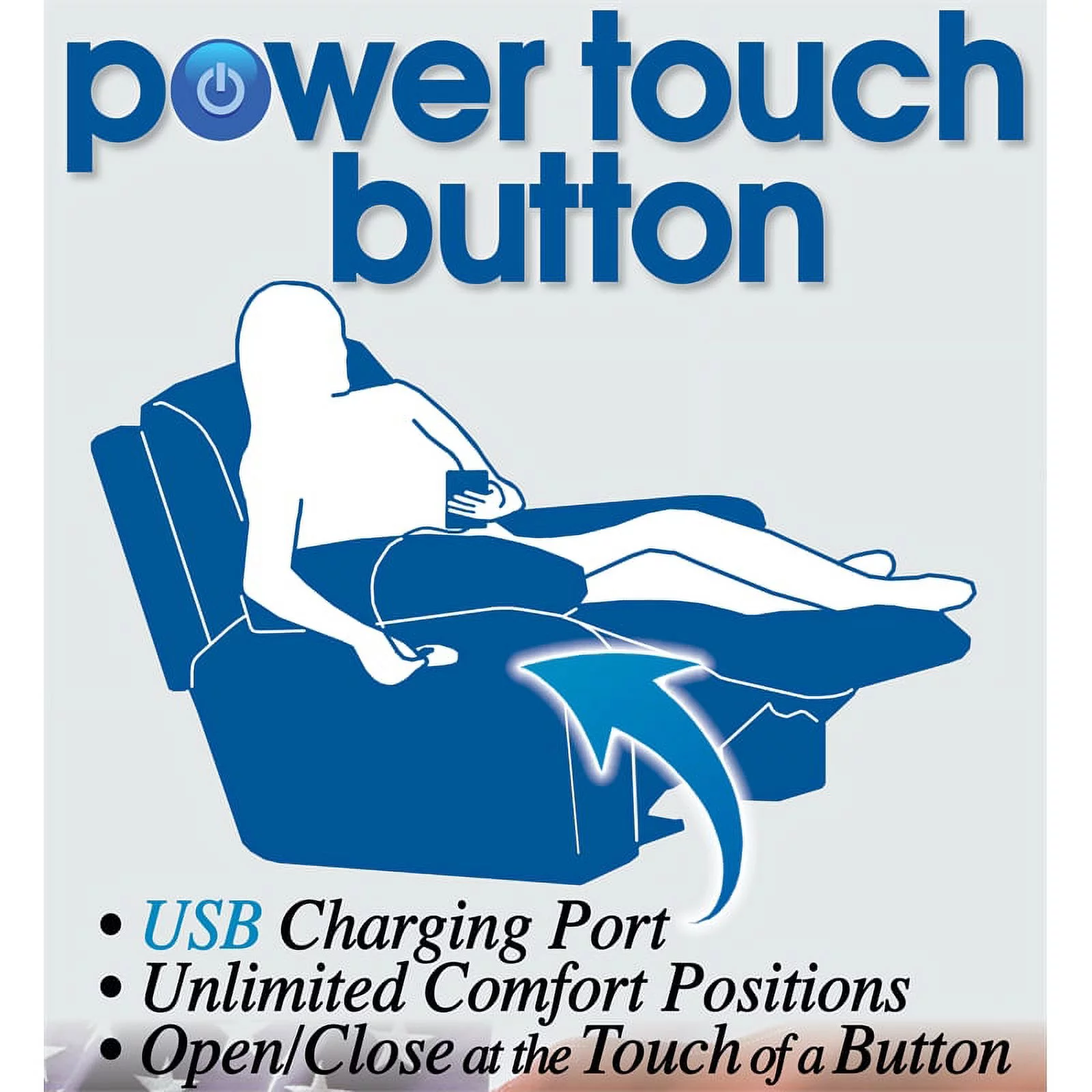 Catnapper Eastland Power Lay Flat Reclining Sofa in Beige Fabric