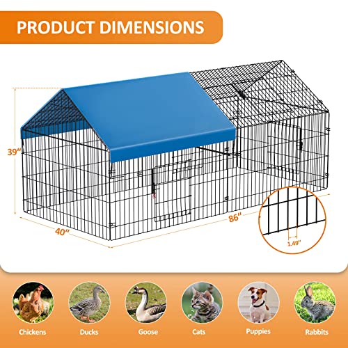 INJOPEXI Metal Chicken Coop 86