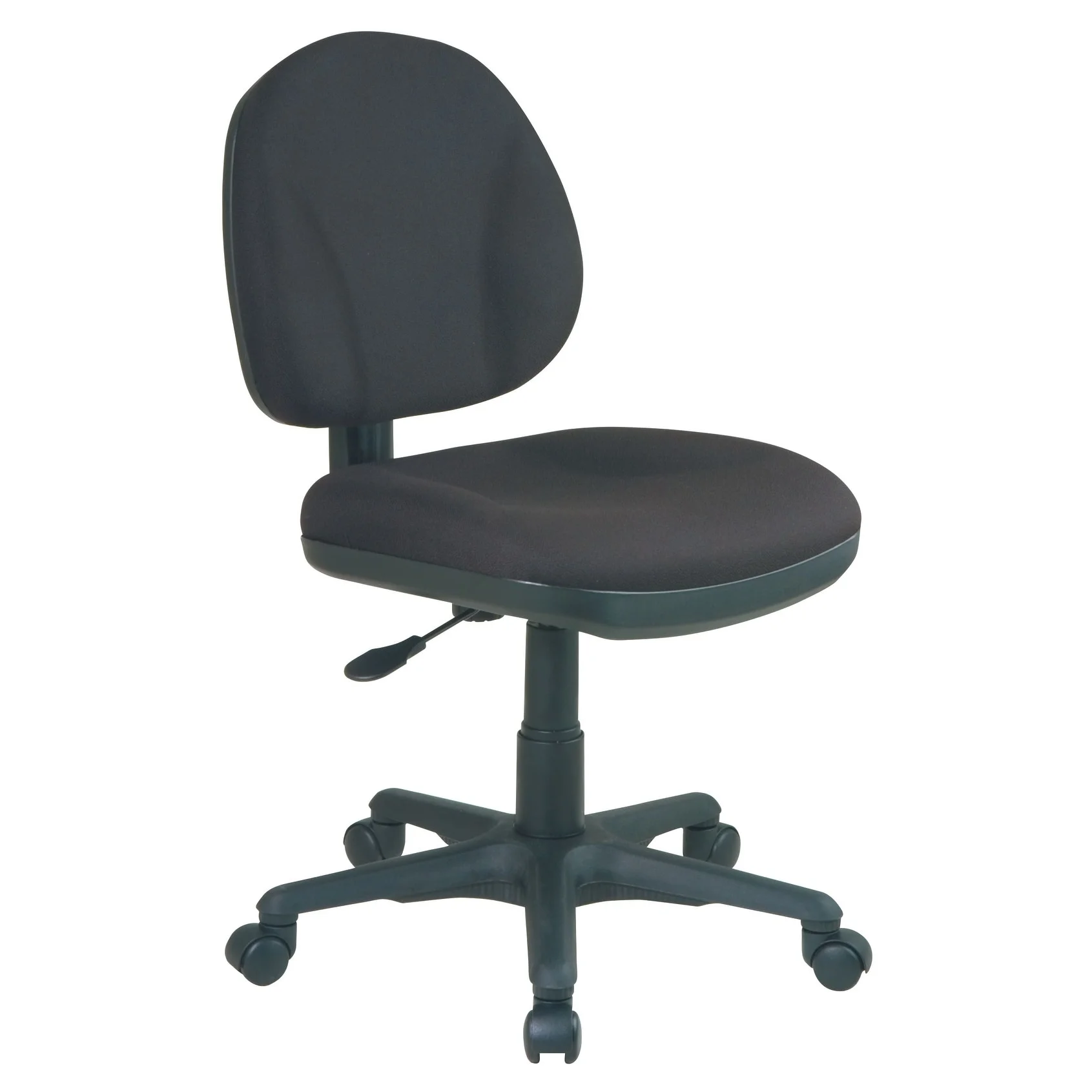 Work Smart Fabric Sculptured Task Chair without Arms in Black