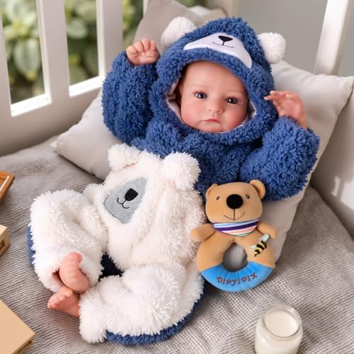 BABESIDE Lifelike Reborn Baby Dolls Boy - Aiden 20 Inch Handmade Realistic Baby Doll Soft Body Realistic-Newborn Baby Doll with Toy & Gift Box for Kids